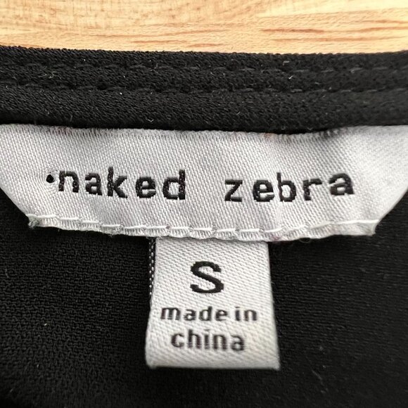 Naked Zebra Womens Black Adjustable Spaghetti Strap Camisole Tank Top Size Small - Picture 8 of 9